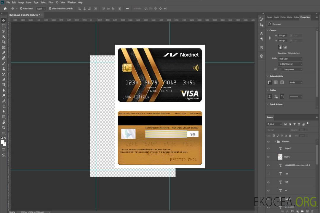 Carte de signature de visa bancaire Suède Nordnet AB template Carte de signature de visa bancaire Suède Nordnet AB template